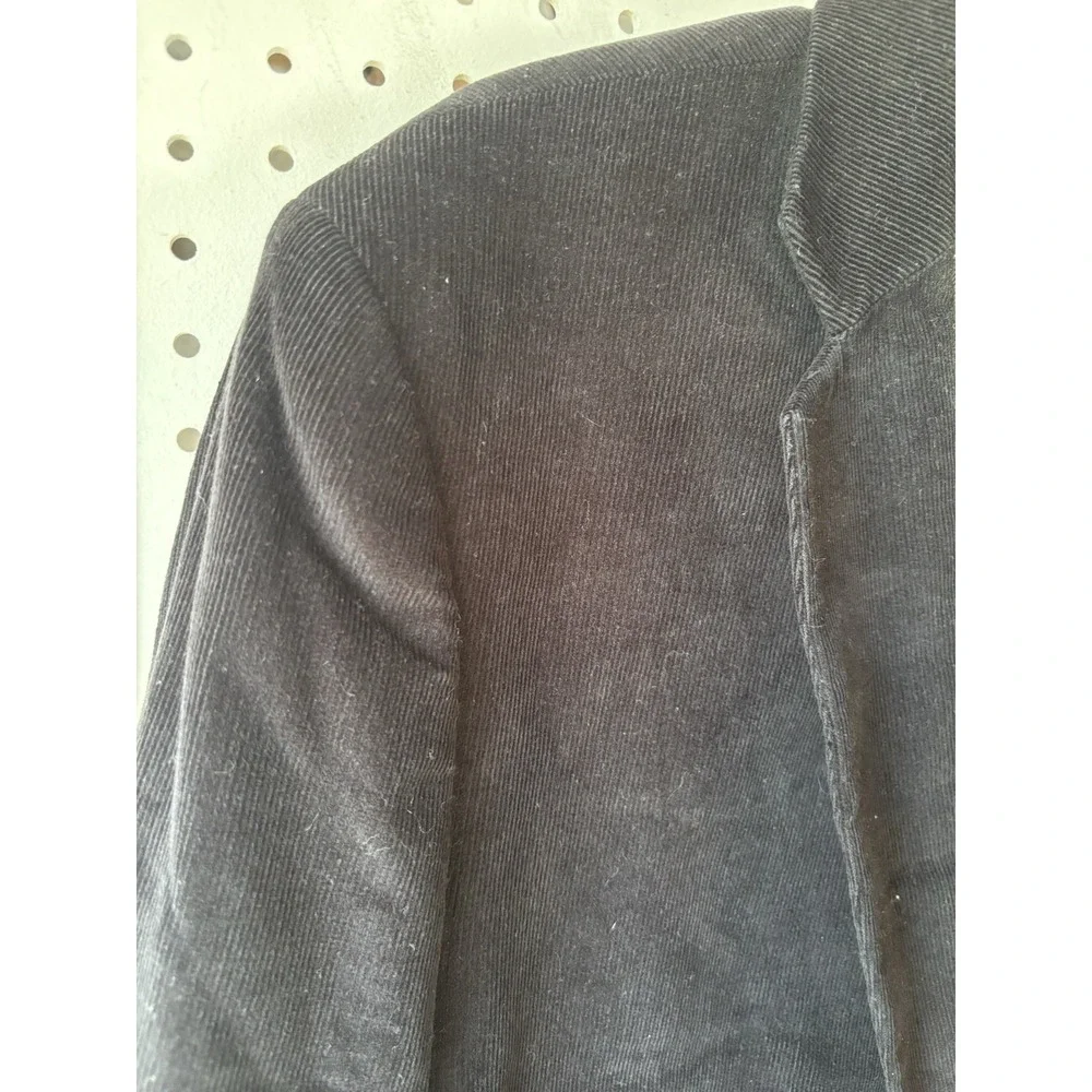 Stafford Corduroy Blazer Jacket Sport‎ Coat Mens 46R Cotton Black Classic Fit